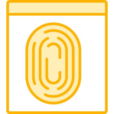 Parmak izi. Web simgesi basit illüstrasyon