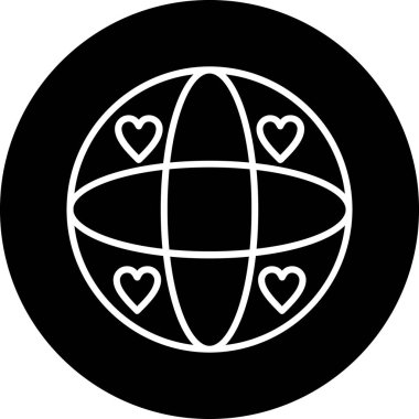 Küre. Web simgesi basit tasarım