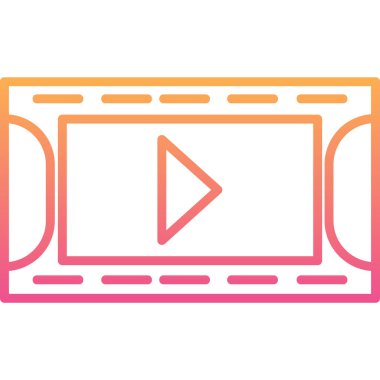 video simgesi vektör illüstrasyonu