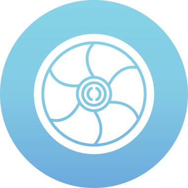 Fan simge, basit vektör çizim