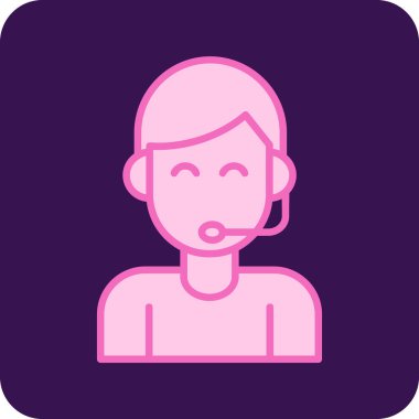 Müşteri desteği ikon vektör illüstrasyonu