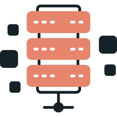 Sunucu. Web simgesi basit illüstrasyon