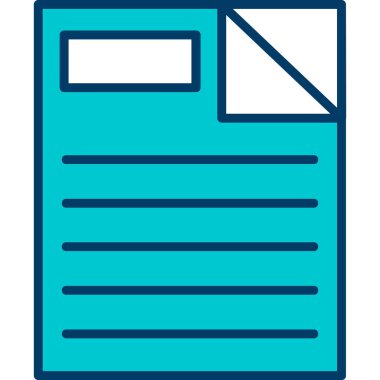 belge web simgesi vektör illüstrasyonu