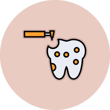 Diş sağlığı ikonu vektör illüstrasyonu