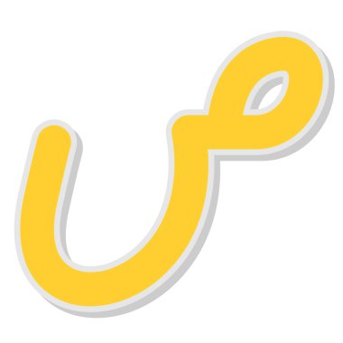 çizgi film doodle harf u