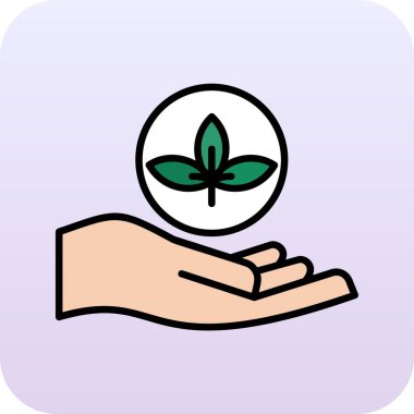 Marihuana yaprağının vektör çizimi