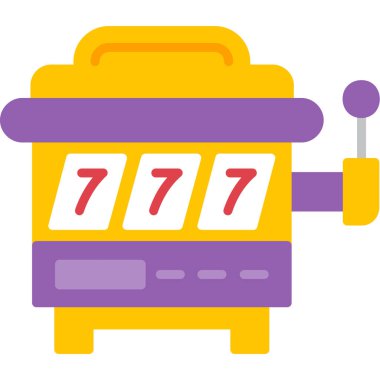 7 numaralı slot makinesi vektör çizimi