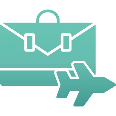 bavul simgesi olan uçak