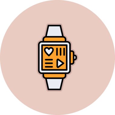 smartwatch simgesi, basit vektör biçimi