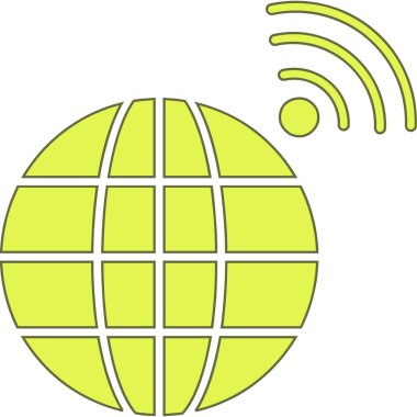 Küre. Web simgesi basit illüstrasyon