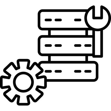 Teçhizat Web simgesi basit illüstrasyon