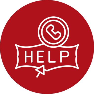 yardım vektör illüstrasyon simgesi