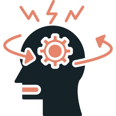 Beyin fırtınası düz vektör simgesi