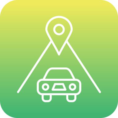 vektör taksi simgesi, basit vektör illüstrasyonu