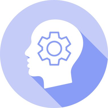 Kafa. Web simgesi basit illüstrasyon