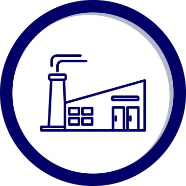 Modern fabrika simgesinin vektör illüstrasyonu