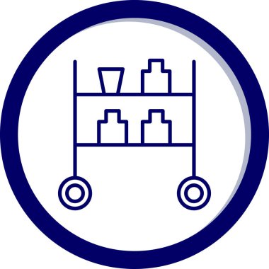 El arabası. Web simgesi basit illüstrasyon