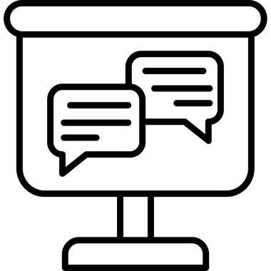 Sohbet simgesi vektör illüstrasyonu