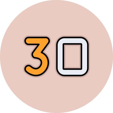 3 derece ikon vektör çizimi tasarımı