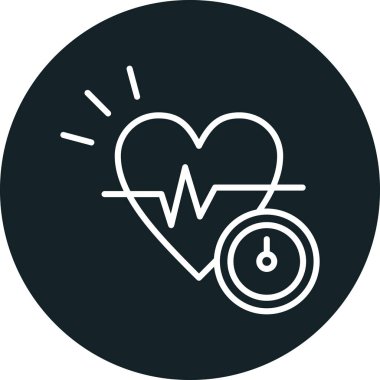 Kalp ikonu vektör illüstrasyonu