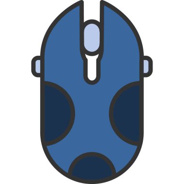 Bilgisayar faresi simgesi. Düz renk tasarımı. vektör illüstrasyonu.