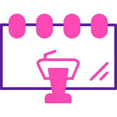 Bilgisayar masaüstü. Basit illüstrasyon