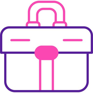 Bavul. Web simgesi basit illüstrasyon