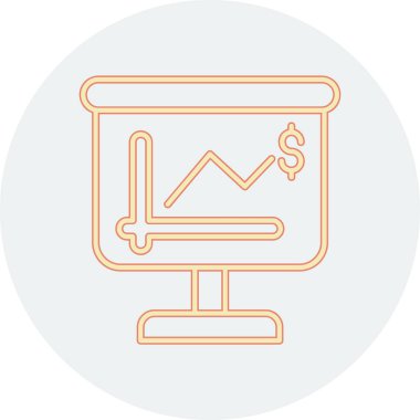 İş ve finans simgesinin vektör illüstrasyonu