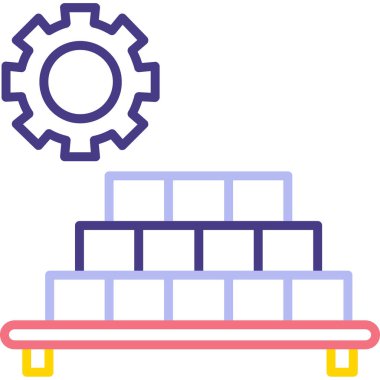 Kargo konteynırı. Basit illüstrasyon