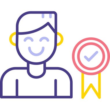 Madalya simgesi modern vektör illüstrasyonu