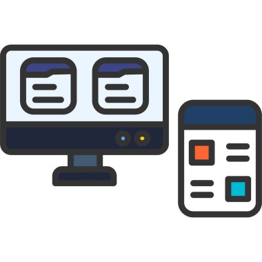 bilgisayar simge vektör illüstrasyon tasarımı