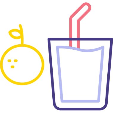 Meyve suyu web simgesi, vektör illüstrasyonu