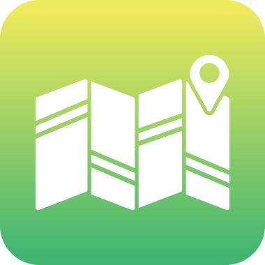 Yumuşak yeşil arkaplanda izole edilmiş modayı gösteren harita konumu simgesi