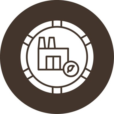 Bir fabrika simgesinin vektör illüstrasyonu