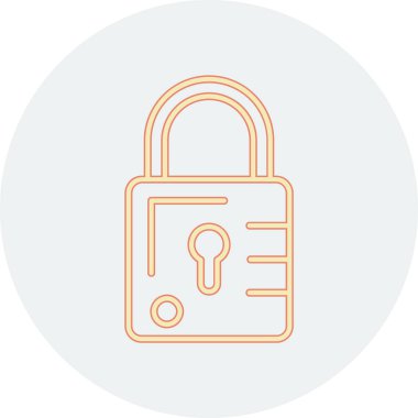 asma kilit ikon vektör çizimi