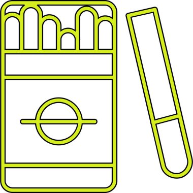 sigara tüttürme simgesi - taslak biçiminde