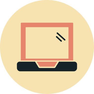 Dizüstü bilgisayar simgesi vektör çizimi