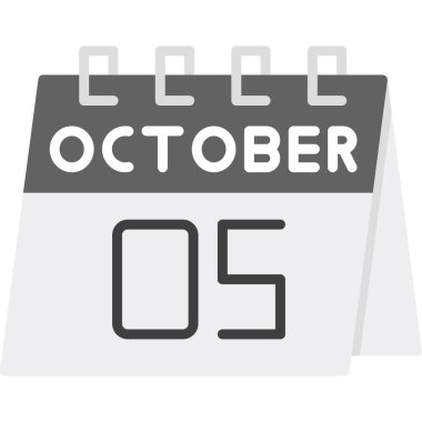 Ekim sayısı olan takvim