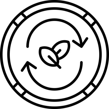 Yaprak simgesinin vektör illüstrasyonu