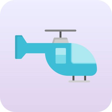Helikopter simgesi vektör illüstrasyonu