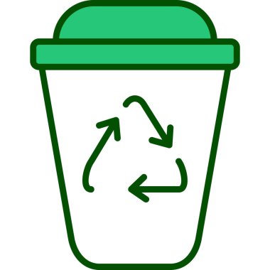 Yeşil vektör çizgisi simgesine git