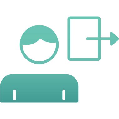 Mavi ve yeşil çizgi simgesi beyaz arkaplanda izole edildi. vektör illüstrasyonu