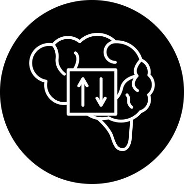 Beyin. Web simgesi basit illüstrasyon