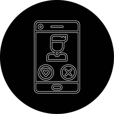 Akıllı telefon simgesinin eşsiz vektör çizimi