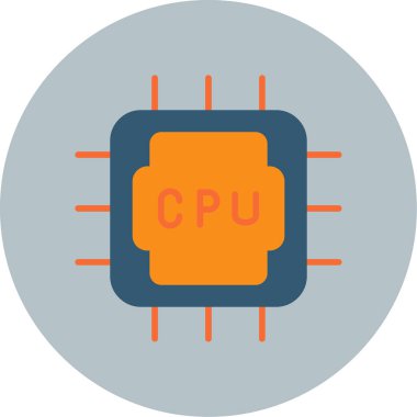 Cpu simge vektör illüstrasyonu