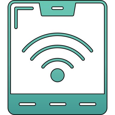 Wifi simgesi, vektör illüstrasyonu