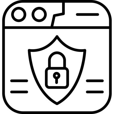 kilit simgesi, basit vektör illüstrasyon tasarımı