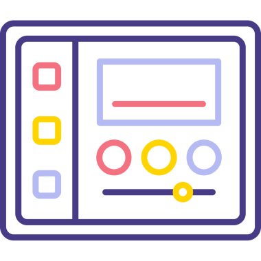 Tarayıcı. Web simgesi basit illüstrasyon