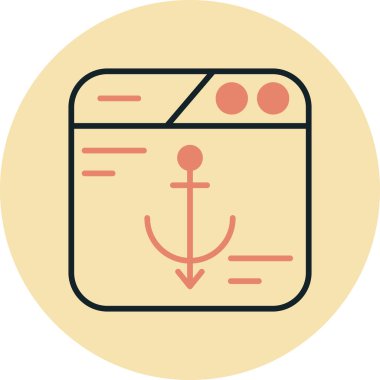 Web arayüzü simgesi, vektör illüstrasyonu