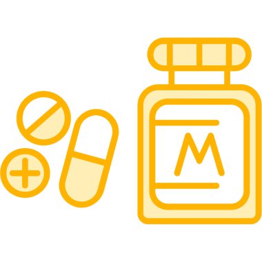 Hap ve hap ikonu vektör illüstrasyonu